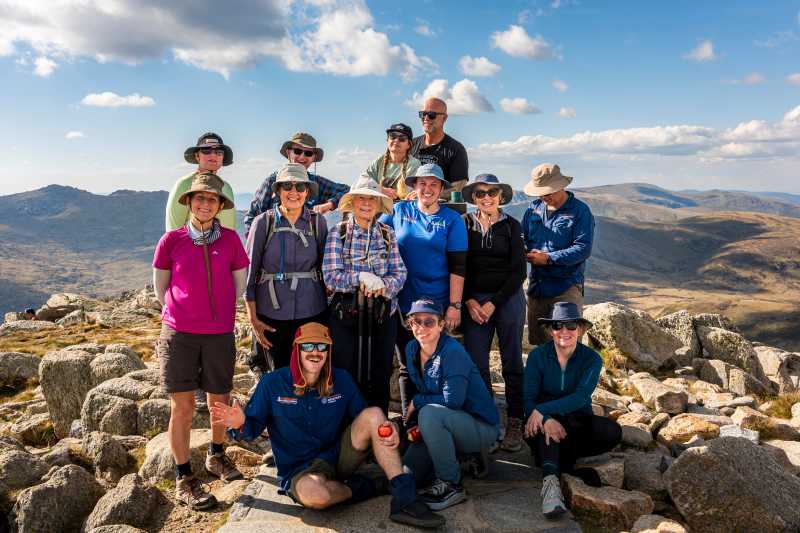 Hikers enjoying the Snowies Alpine Walk |  Lachlan Gardiner