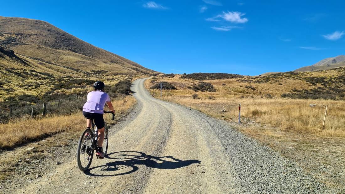 Uphill gravel riding on South Island Explorer |  <i>Hana Black</i>