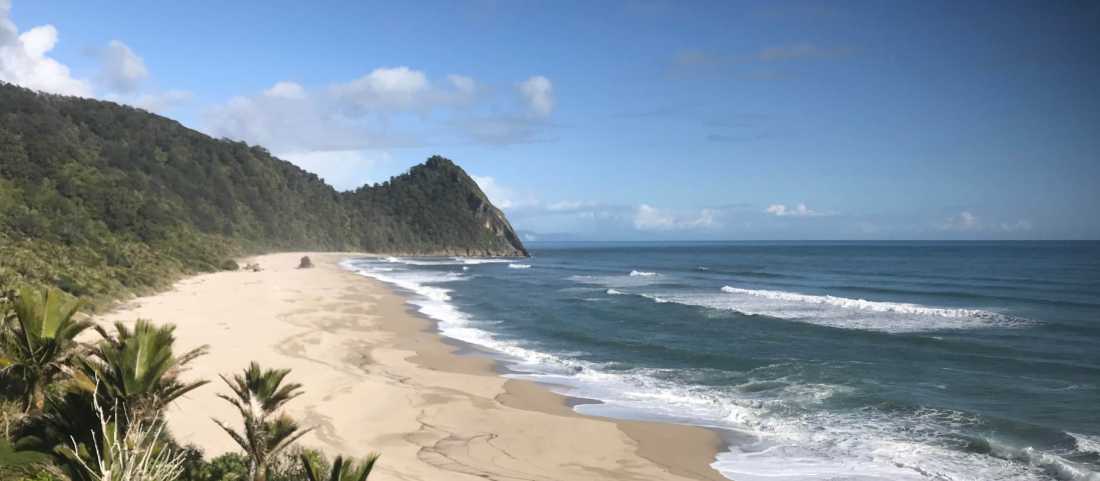 The track passes beside Scott's Beach on the Heaphy Track |  Janet Oldham