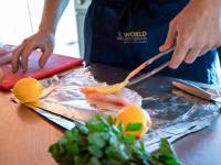 Our guides will prepare delicious, fresh meals on our 'In Comfort' Larapinta walks |  <i>Shaana McNaught</i>