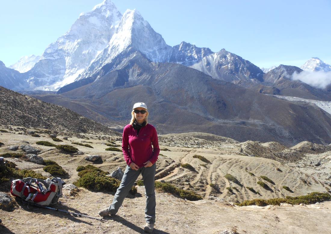 Admiring the Himalayan mountains towering over while on trek | <i>Pamela Lynch</i>