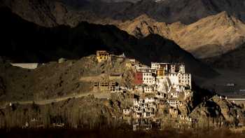Spiti Monastery with the Ladakh Range towering behind