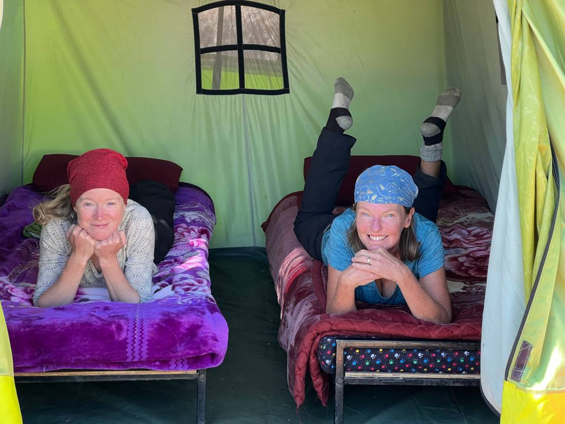 Comfortable campsites in the Everest region |  <i>Sue Badyari</i>