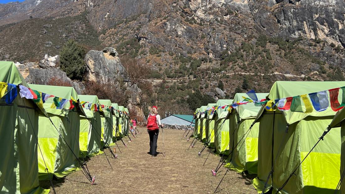 Comfortable campsites in the Everest region |  <i>Sue Badyari</i>