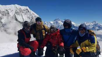 On the summit of Pachermo (6273m), Nepal on our 2022 mountaineering course.