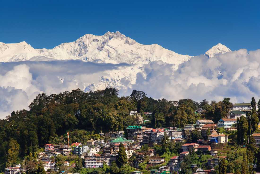 Darjeeling, with Kanchenjunga in the background