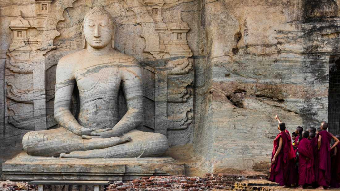 Novice monks at Polonnaruwa |  Richard I'Anson