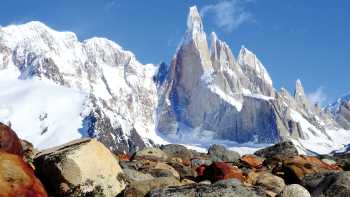 Beautiful views of Cerro Torre peak in Patagonia