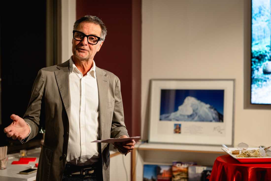 Richard I'Anson at the World Expeditions 50th Anniversary Party, Sydney Office